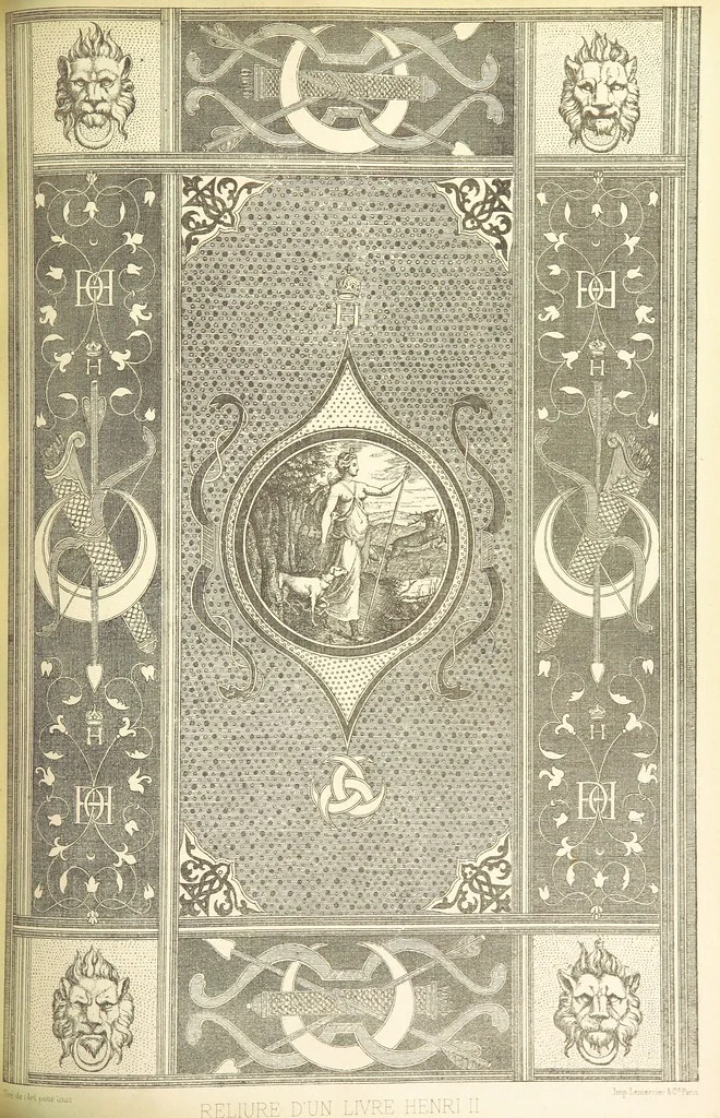 An illustration from Histoire et description du Château d'Anet, depuis le dixième siècle jusqu'à nos jours. Précédée d'une notice sur la ville d'Anet, ... et contenant une étude sur Diane de Poitiers, 1875, leaf 233