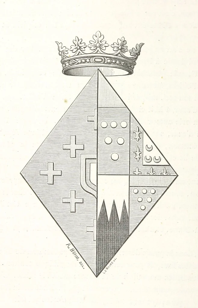 An illustration from Histoire et description du Château d'Anet, depuis le dixième siècle jusqu'à nos jours. Précédée d'une notice sur la ville d'Anet, ... et contenant une étude sur Diane de Poitiers, 1875, leaf 260