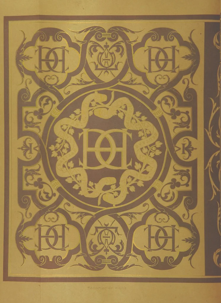 An illustration from Histoire et description du Château d'Anet, depuis le dixième siècle jusqu'à nos jours. Précédée d'une notice sur la ville d'Anet, ... et contenant une étude sur Diane de Poitiers, 1875, leaf 270