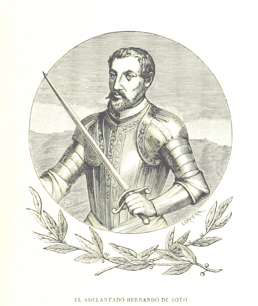 An illustration from La Florida; su conquista y colonización por P. Menéndez de Avilés. [Illustrated, 1893, leaf 109