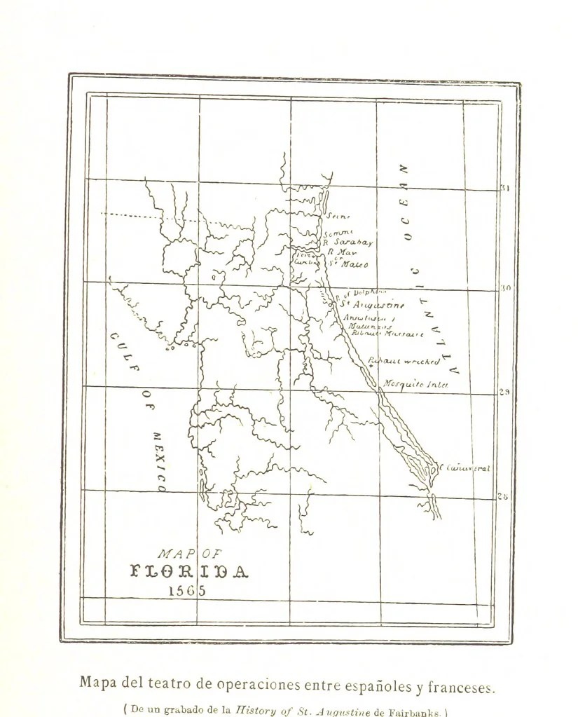 An illustration from La Florida; su conquista y colonización por P. Menéndez de Avilés. [Illustrated, 1893, leaf 211