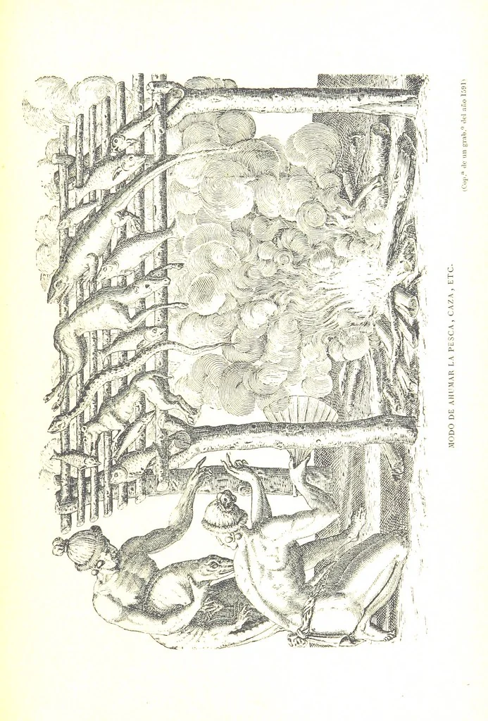 An illustration from La Florida; su conquista y colonización por P. Menéndez de Avilés. [Illustrated, 1893, leaf 431