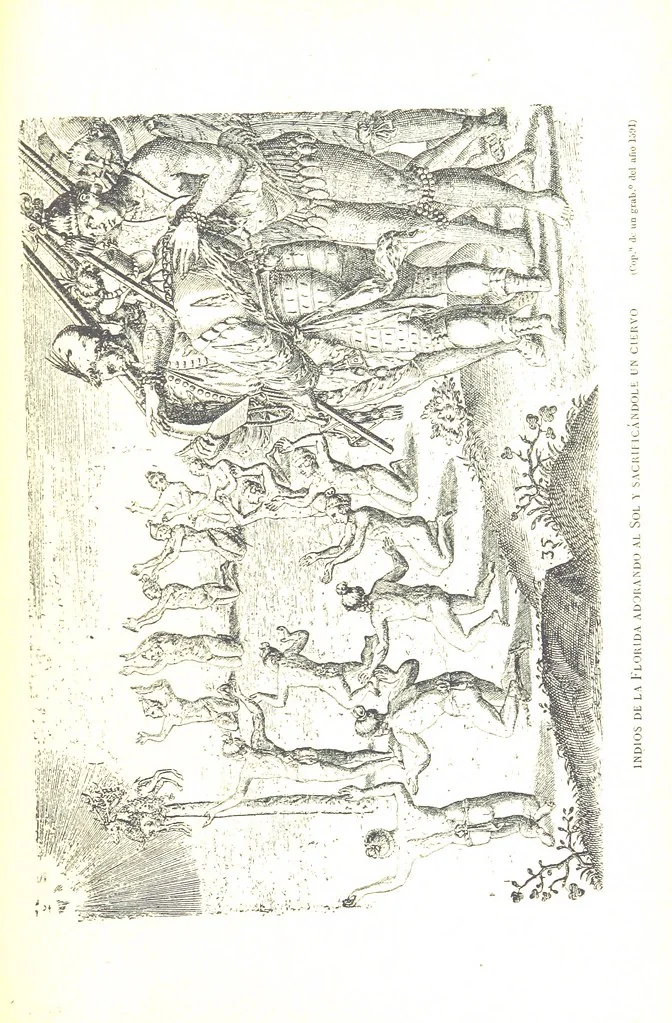 An illustration from La Florida; su conquista y colonización por P. Menéndez de Avilés. [Illustrated, 1893, leaf 473