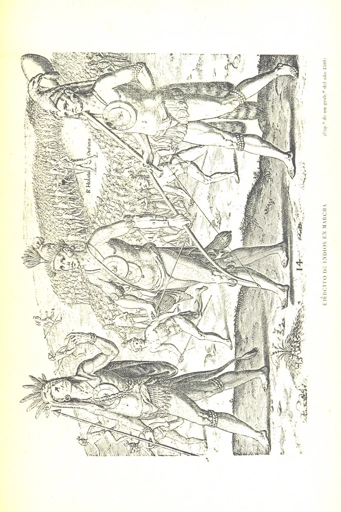 An illustration from La Florida; su conquista y colonización por P. Menéndez de Avilés. [Illustrated, 1893, leaf 533