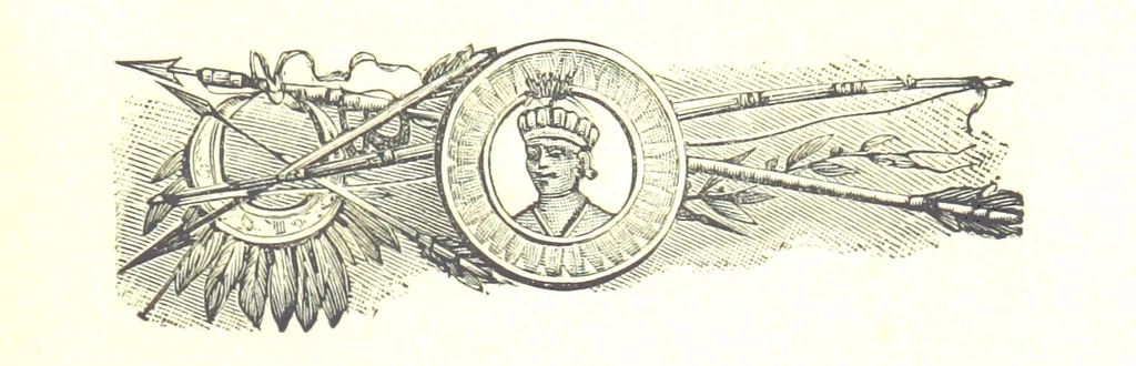 An illustration from La Florida; su conquista y colonización por P. Menéndez de Avilés. [Illustrated, 1893, leaf 605