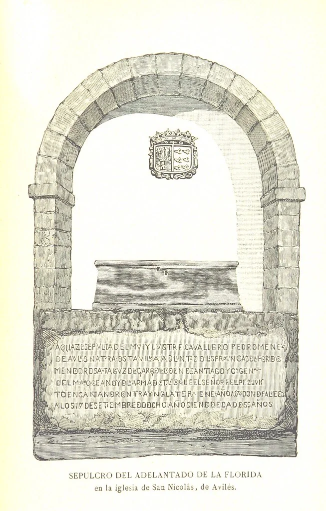 An illustration from La Florida; su conquista y colonización por P. Menéndez de Avilés. [Illustrated, 1893, leaf 627