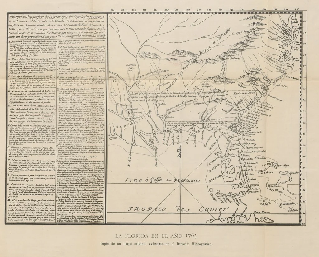 An illustration from La Florida; su conquista y colonización por P. Menéndez de Avilés. [Illustrated, 1893, leaf 65