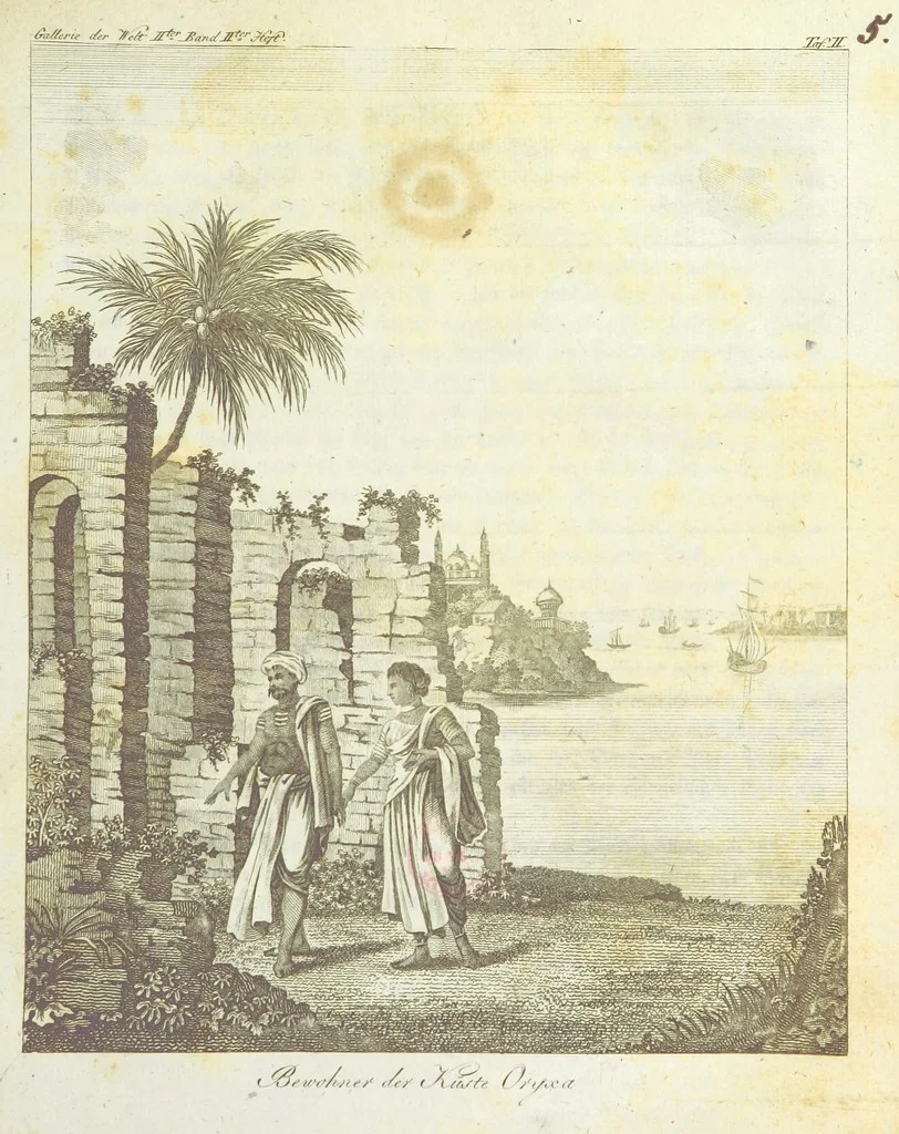 An illustration from Gallerie der Welt, in einer bildlichen und beschreibenden Darstellung von merkwürdigen Ländern: von Völkern ... von Thieren ... von alten und neuen Denkmälern ... Neue verbesserte Auflage. Mit ... Kupfertafeln, 1805, leaf 163