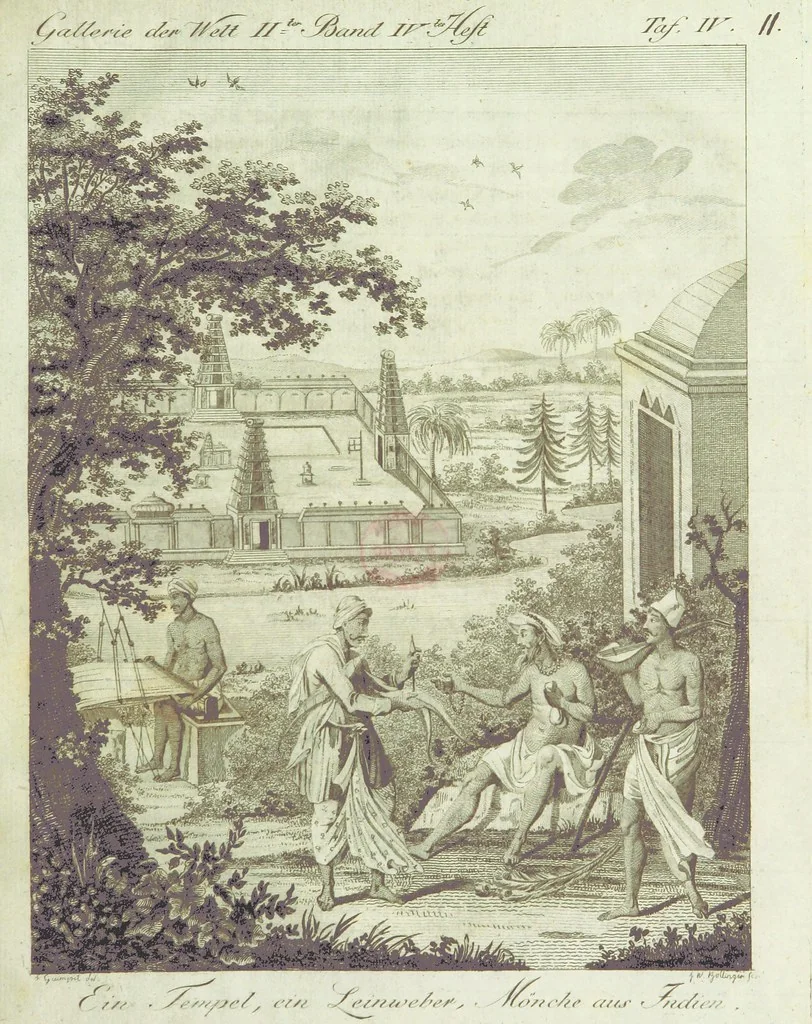An illustration from Gallerie der Welt, in einer bildlichen und beschreibenden Darstellung von merkwürdigen Ländern: von Völkern ... von Thieren ... von alten und neuen Denkmälern ... Neue verbesserte Auflage. Mit ... Kupfertafeln, 1805, leaf 327