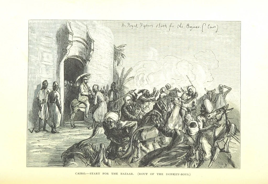 An illustration from The Prince of Wales' Tour: a diary in India; with some account of the visits ... to the Courts of Greece, Egypt, Spain, and Portugal ... With illustrations by S. P. Hall, 1877, leaf 120