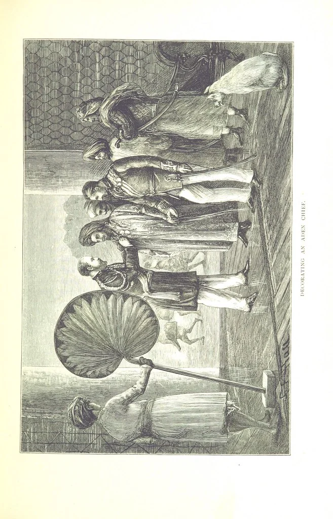An illustration from The Prince of Wales' Tour: a diary in India; with some account of the visits ... to the Courts of Greece, Egypt, Spain, and Portugal ... With illustrations by S. P. Hall, 1877, leaf 151