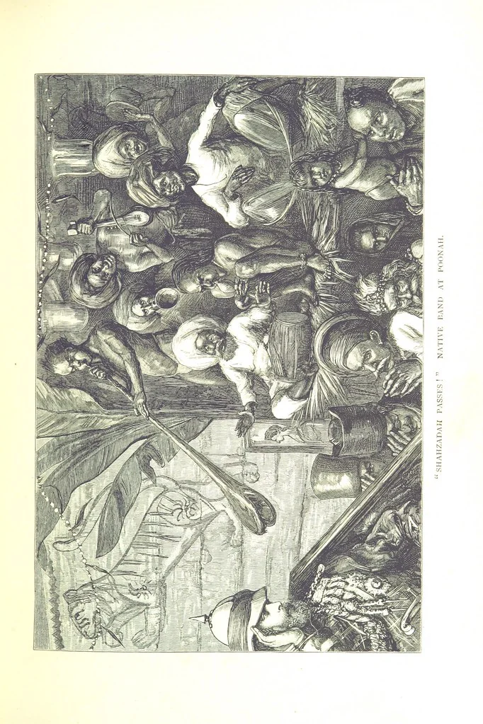 An illustration from The Prince of Wales' Tour: a diary in India; with some account of the visits ... to the Courts of Greece, Egypt, Spain, and Portugal ... With illustrations by S. P. Hall, 1877, leaf 247