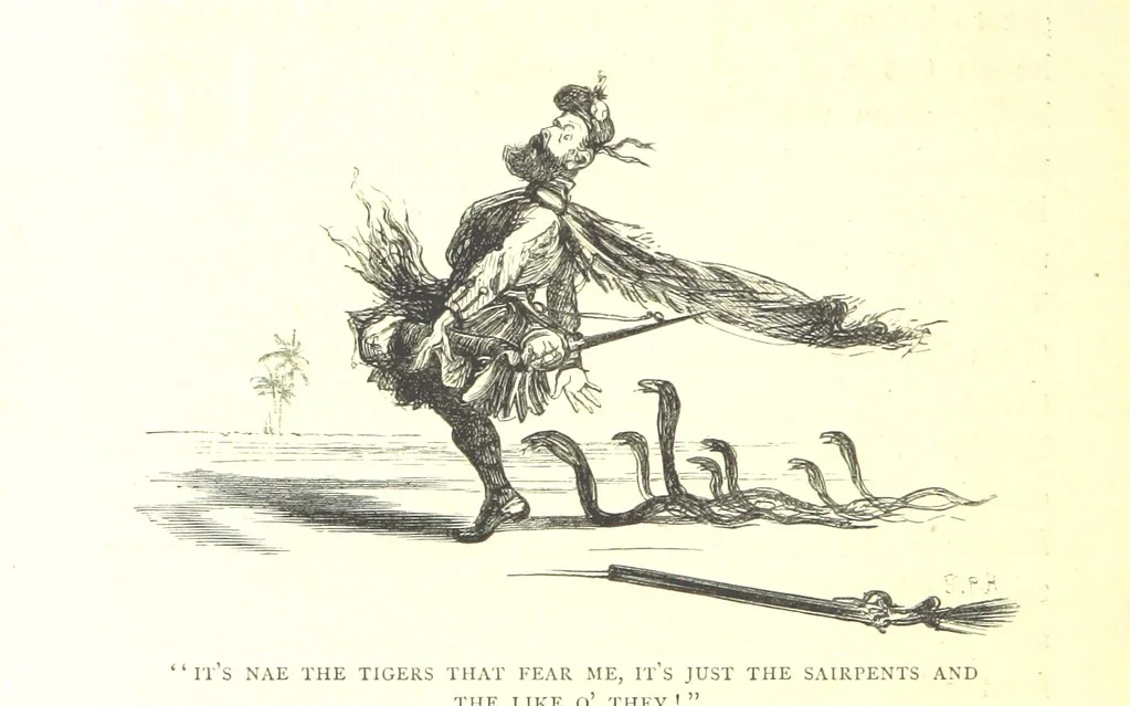 An illustration from The Prince of Wales' Tour: a diary in India; with some account of the visits ... to the Courts of Greece, Egypt, Spain, and Portugal ... With illustrations by S. P. Hall, 1877, leaf 312