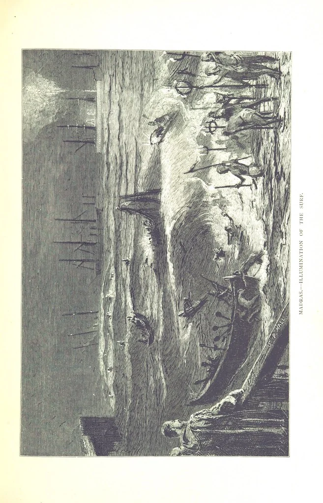 An illustration from The Prince of Wales' Tour: a diary in India; with some account of the visits ... to the Courts of Greece, Egypt, Spain, and Portugal ... With illustrations by S. P. Hall, 1877, leaf 411