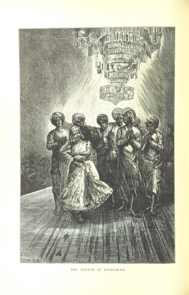 An illustration from The Prince of Wales' Tour: a diary in India; with some account of the visits ... to the Courts of Greece, Egypt, Spain, and Portugal ... With illustrations by S. P. Hall, 1877, leaf 416