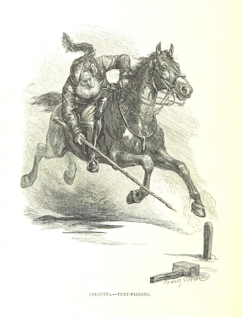 An illustration from The Prince of Wales' Tour: a diary in India; with some account of the visits ... to the Courts of Greece, Egypt, Spain, and Portugal ... With illustrations by S. P. Hall, 1877, leaf 448