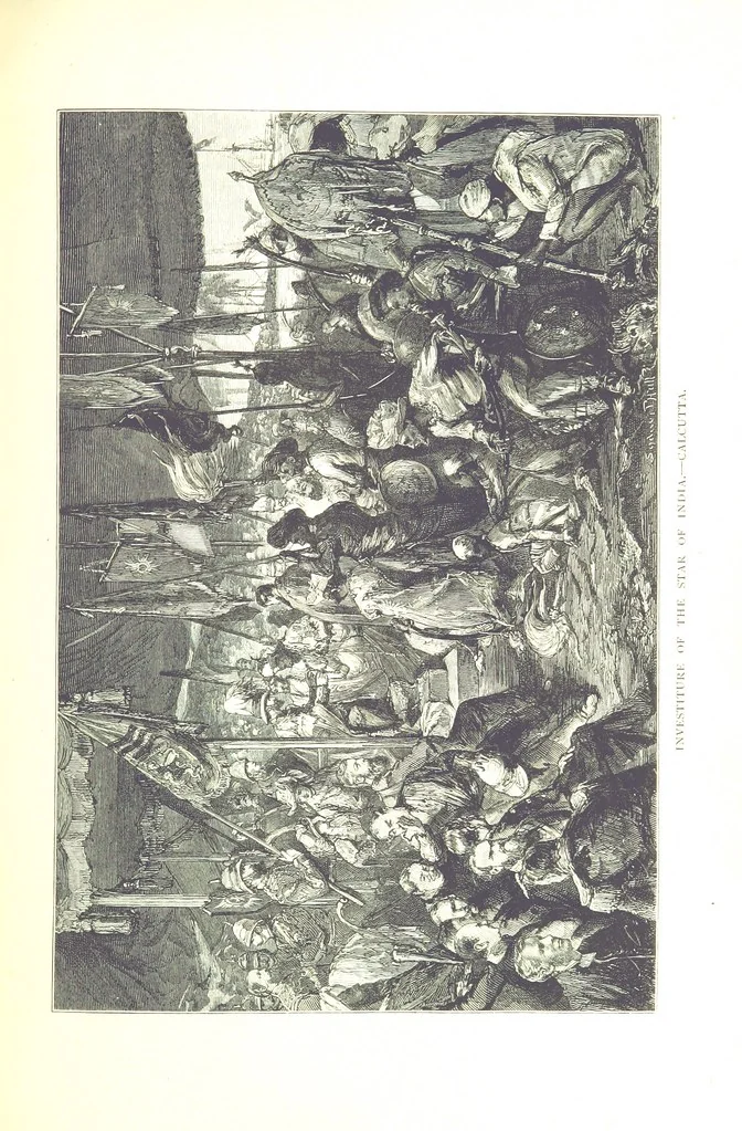 An illustration from The Prince of Wales' Tour: a diary in India; with some account of the visits ... to the Courts of Greece, Egypt, Spain, and Portugal ... With illustrations by S. P. Hall, 1877, leaf 455