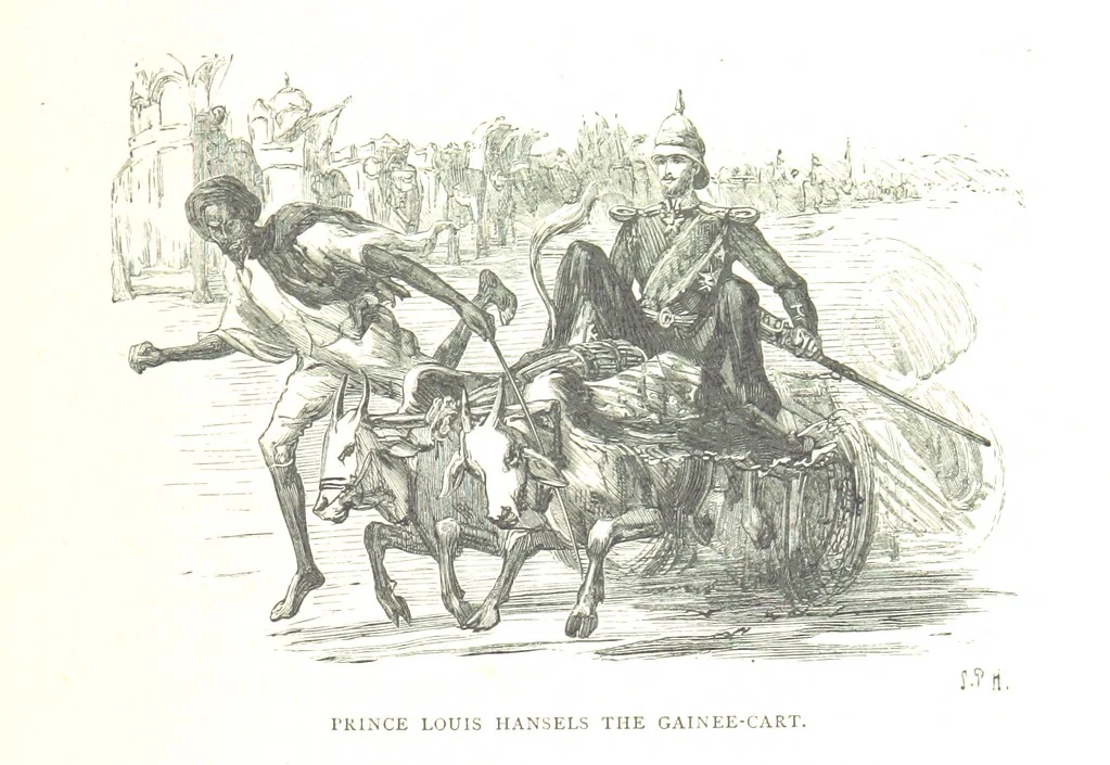 An illustration from The Prince of Wales' Tour: a diary in India; with some account of the visits ... to the Courts of Greece, Egypt, Spain, and Portugal ... With illustrations by S. P. Hall, 1877, leaf 463