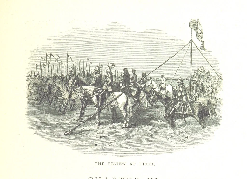 An illustration from The Prince of Wales' Tour: a diary in India; with some account of the visits ... to the Courts of Greece, Egypt, Spain, and Portugal ... With illustrations by S. P. Hall, 1877, leaf 491