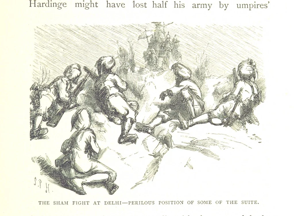 An illustration from The Prince of Wales' Tour: a diary in India; with some account of the visits ... to the Courts of Greece, Egypt, Spain, and Portugal ... With illustrations by S. P. Hall, 1877, leaf 505