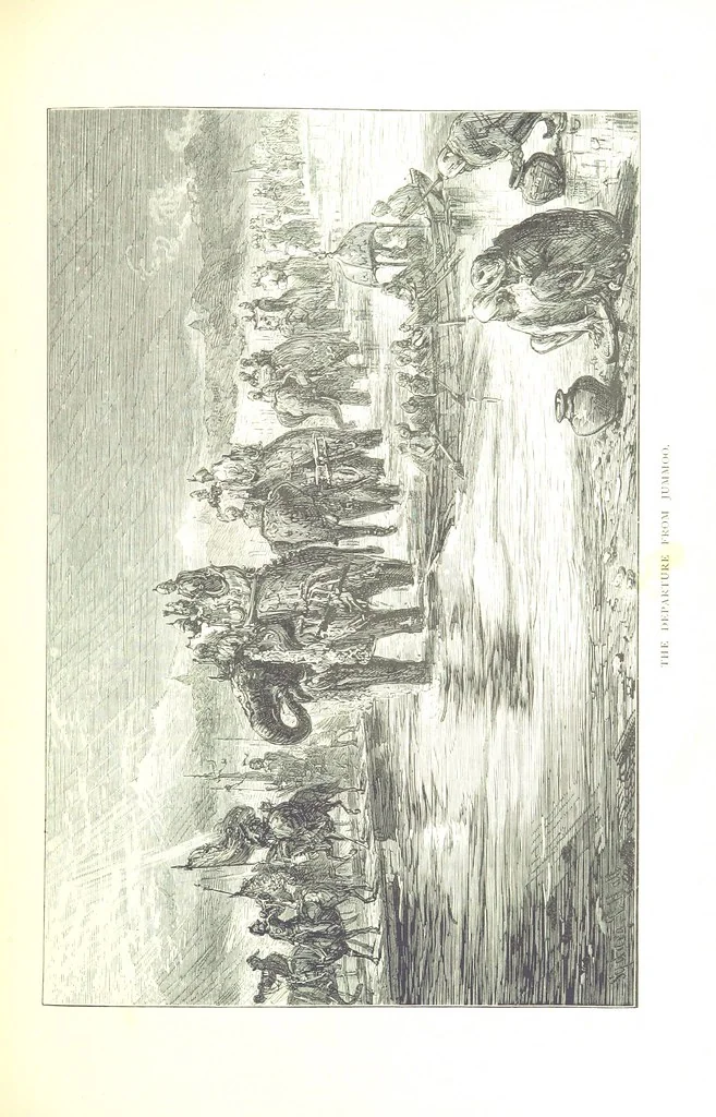 An illustration from The Prince of Wales' Tour: a diary in India; with some account of the visits ... to the Courts of Greece, Egypt, Spain, and Portugal ... With illustrations by S. P. Hall, 1877, leaf 523