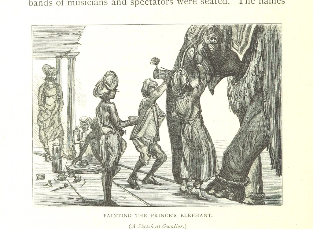 An illustration from The Prince of Wales' Tour: a diary in India; with some account of the visits ... to the Courts of Greece, Egypt, Spain, and Portugal ... With illustrations by S. P. Hall, 1877, leaf 530