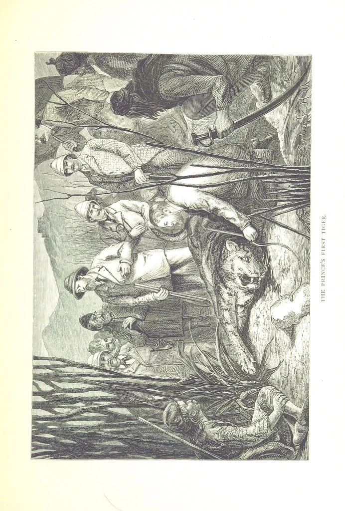An illustration from The Prince of Wales' Tour: a diary in India; with some account of the visits ... to the Courts of Greece, Egypt, Spain, and Portugal ... With illustrations by S. P. Hall, 1877, leaf 553