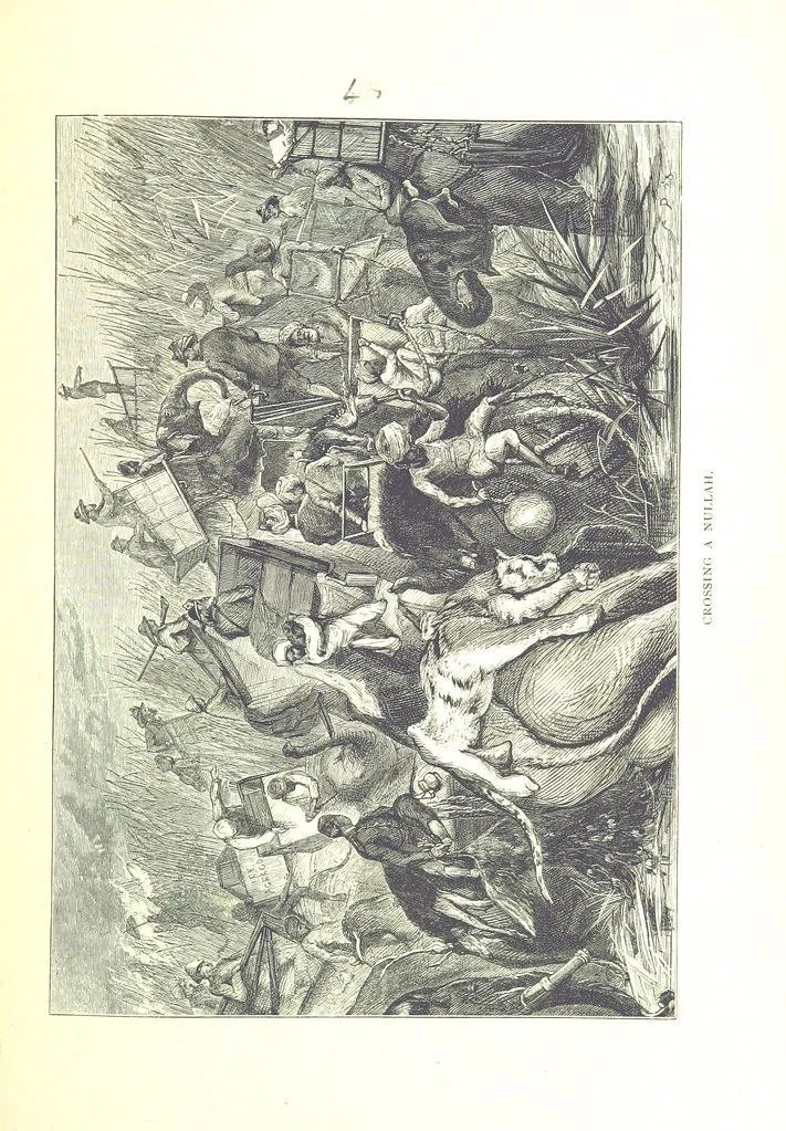 An illustration from The Prince of Wales' Tour: a diary in India; with some account of the visits ... to the Courts of Greece, Egypt, Spain, and Portugal ... With illustrations by S. P. Hall, 1877, leaf 575