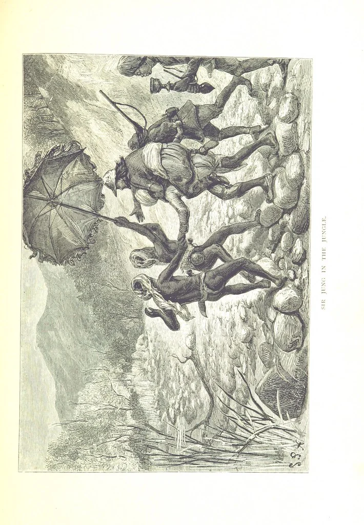 An illustration from The Prince of Wales' Tour: a diary in India; with some account of the visits ... to the Courts of Greece, Egypt, Spain, and Portugal ... With illustrations by S. P. Hall, 1877, leaf 597
