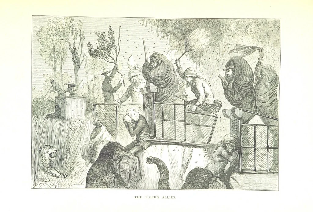 An illustration from The Prince of Wales' Tour: a diary in India; with some account of the visits ... to the Courts of Greece, Egypt, Spain, and Portugal ... With illustrations by S. P. Hall, 1877, leaf 613