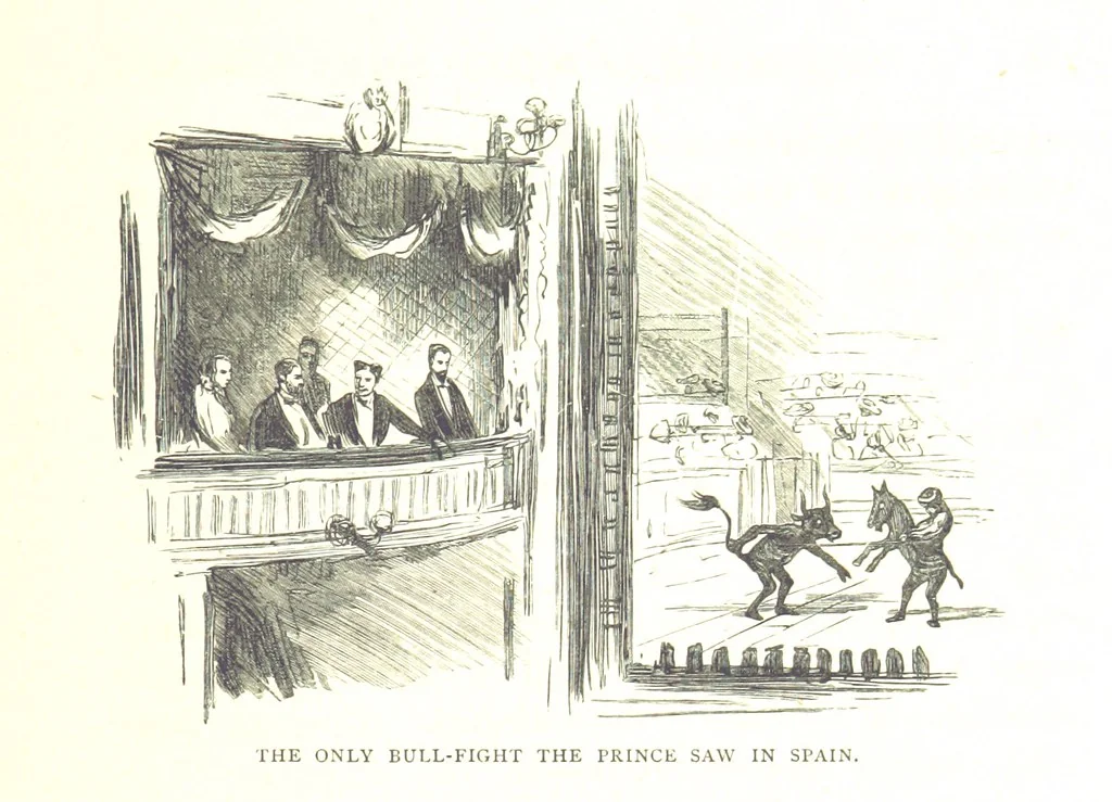 An illustration from The Prince of Wales' Tour: a diary in India; with some account of the visits ... to the Courts of Greece, Egypt, Spain, and Portugal ... With illustrations by S. P. Hall, 1877, leaf 655