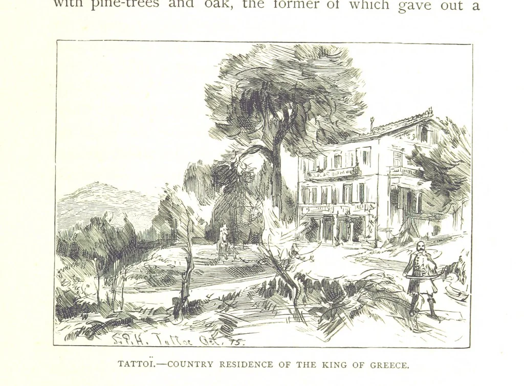 An illustration from The Prince of Wales' Tour: a diary in India; with some account of the visits ... to the Courts of Greece, Egypt, Spain, and Portugal ... With illustrations by S. P. Hall, 1877, leaf 81