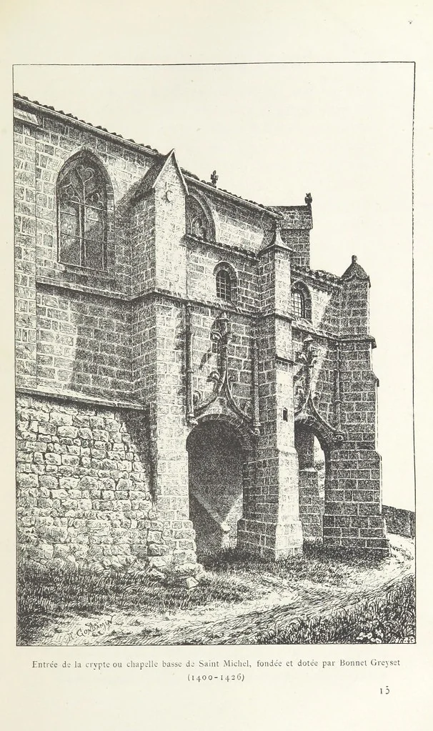 An illustration from Histoire de Saint-Bonnet-le-Chateau ... Ouvrage publié en collaboration par deux prêtres du diocèse de Lyon [James Condamin and François Langlois, 1885, leaf 275