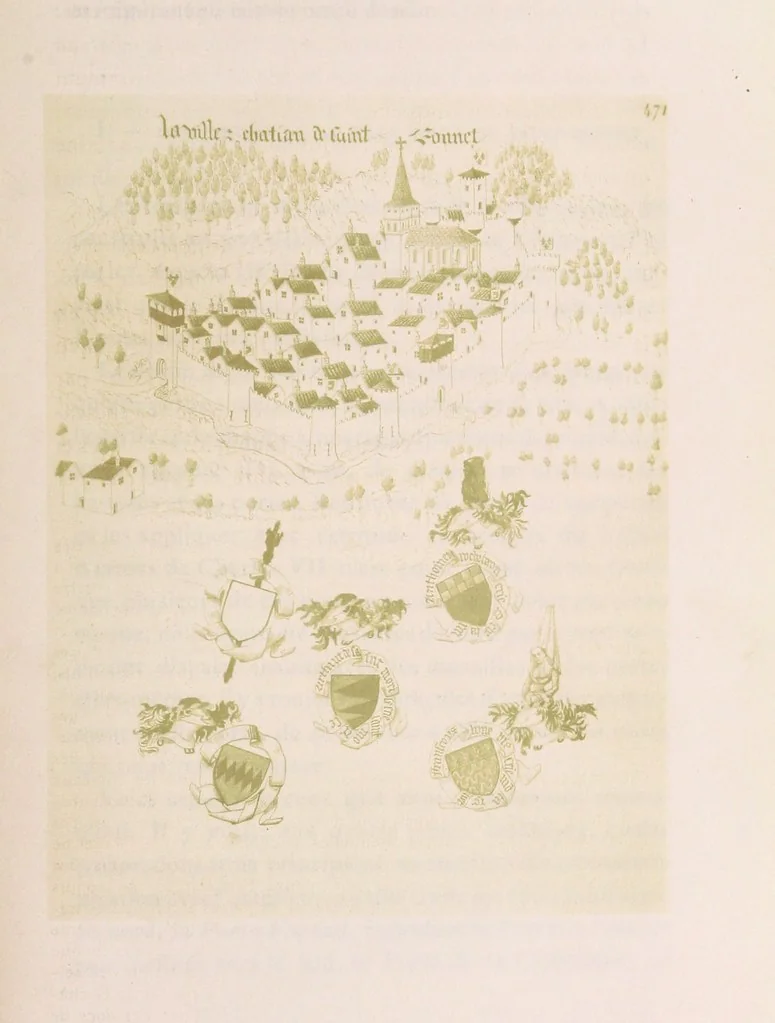 An illustration from Histoire de Saint-Bonnet-le-Chateau ... Ouvrage publié en collaboration par deux prêtres du diocèse de Lyon [James Condamin and François Langlois, 1885, leaf 339