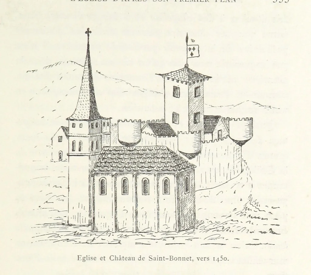 An illustration from Histoire de Saint-Bonnet-le-Chateau ... Ouvrage publié en collaboration par deux prêtres du diocèse de Lyon [James Condamin and François Langlois, 1885, leaf 409