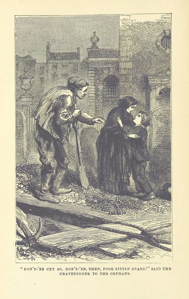 An illustration from The Poor Clerk and his Crooked Sixpence, 1874, leaf 124