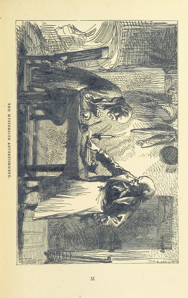 An illustration from The Poor Clerk and his Crooked Sixpence, 1874, leaf 181
