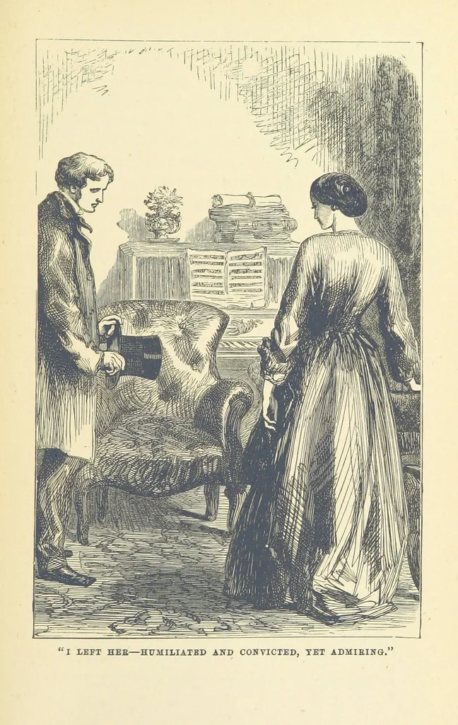 An illustration from The Poor Clerk and his Crooked Sixpence, 1874, leaf 195