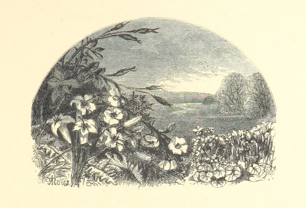 An illustration from Festival of Song: a series of Evenings with the Poets. Prepared by the author of “Salad for the Solitary” ... (F. Saunders). With ... pictures by Members of the National Academy of Design. Engraved by Bobbett and Hooper, 1866, leaf 143