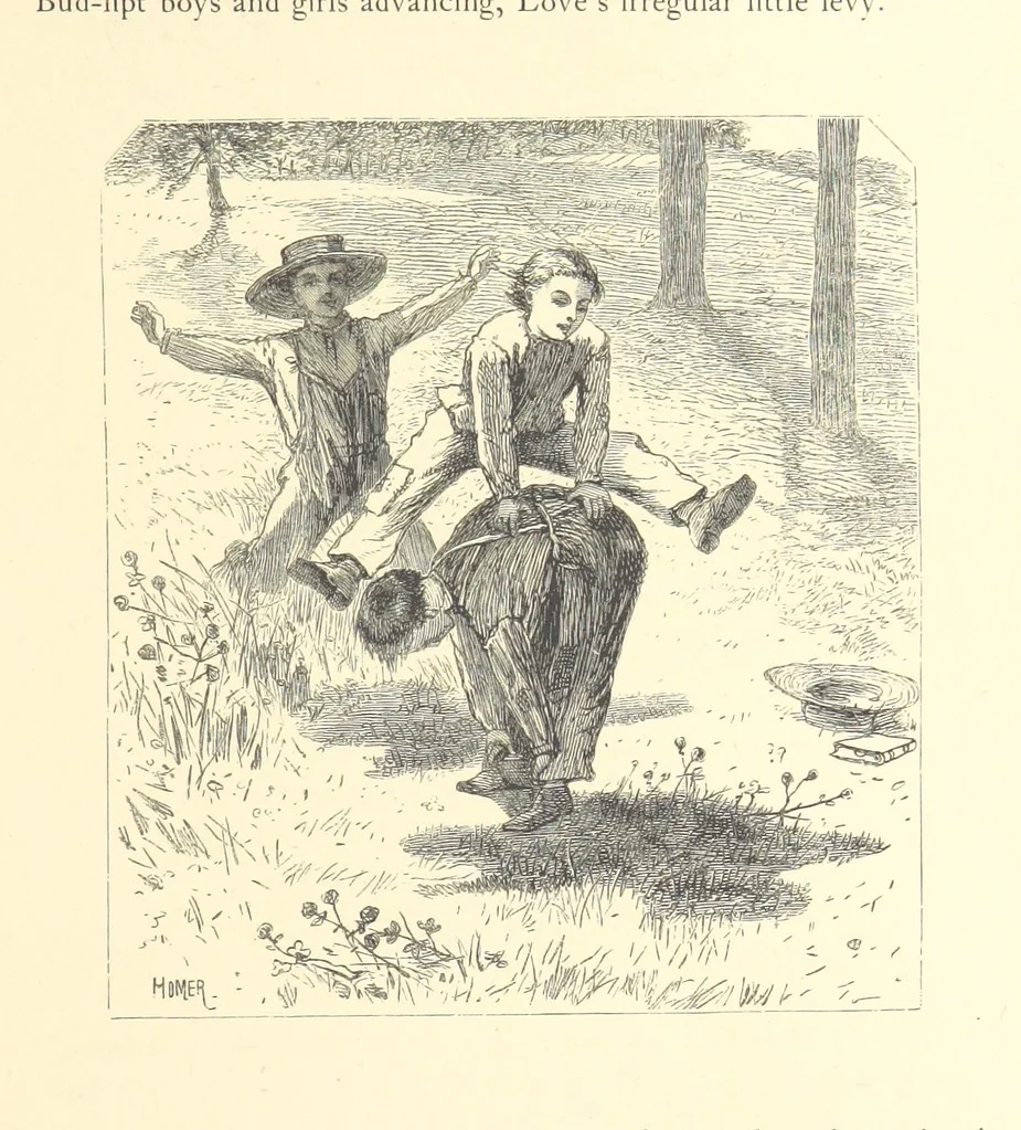 An illustration from Festival of Song: a series of Evenings with the Poets. Prepared by the author of “Salad for the Solitary” ... (F. Saunders). With ... pictures by Members of the National Academy of Design. Engraved by Bobbett and Hooper, 1866, leaf 171