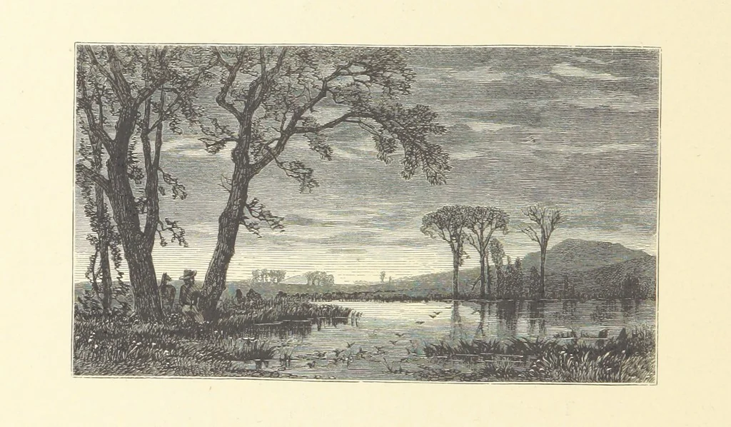 An illustration from Festival of Song: a series of Evenings with the Poets. Prepared by the author of “Salad for the Solitary” ... (F. Saunders). With ... pictures by Members of the National Academy of Design. Engraved by Bobbett and Hooper, 1866, leaf 250