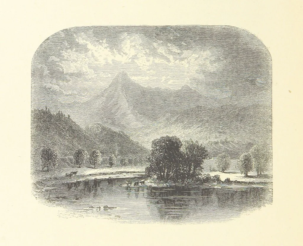 An illustration from Festival of Song: a series of Evenings with the Poets. Prepared by the author of “Salad for the Solitary” ... (F. Saunders). With ... pictures by Members of the National Academy of Design. Engraved by Bobbett and Hooper, 1866, leaf 314