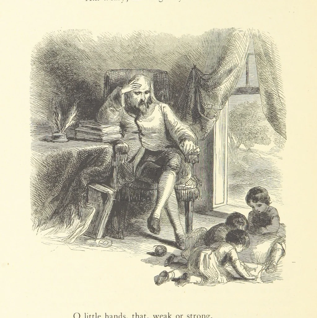 An illustration from Festival of Song: a series of Evenings with the Poets. Prepared by the author of “Salad for the Solitary” ... (F. Saunders). With ... pictures by Members of the National Academy of Design. Engraved by Bobbett and Hooper, 1866, leaf 340