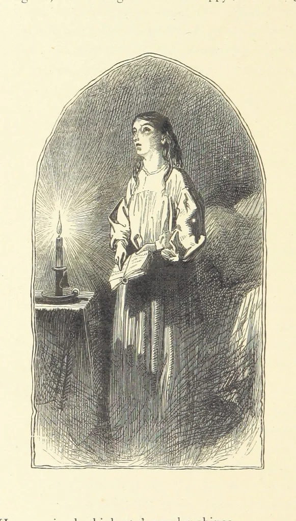 An illustration from Festival of Song: a series of Evenings with the Poets. Prepared by the author of “Salad for the Solitary” ... (F. Saunders). With ... pictures by Members of the National Academy of Design. Engraved by Bobbett and Hooper, 1866, leaf 384