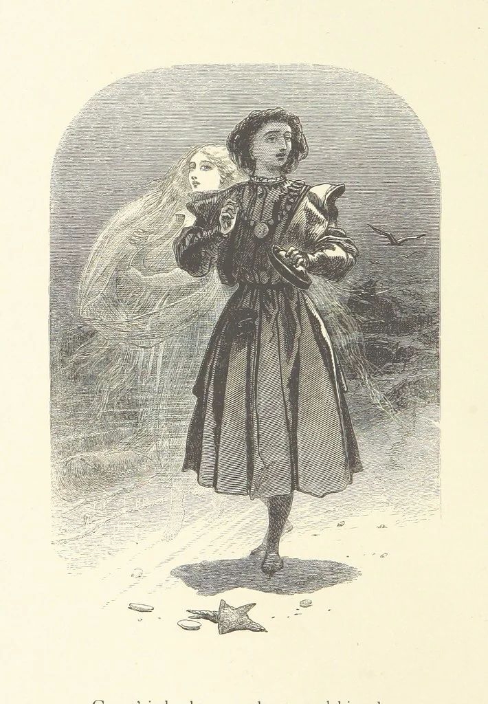 An illustration from Festival of Song: a series of Evenings with the Poets. Prepared by the author of “Salad for the Solitary” ... (F. Saunders). With ... pictures by Members of the National Academy of Design. Engraved by Bobbett and Hooper, 1866, leaf 50