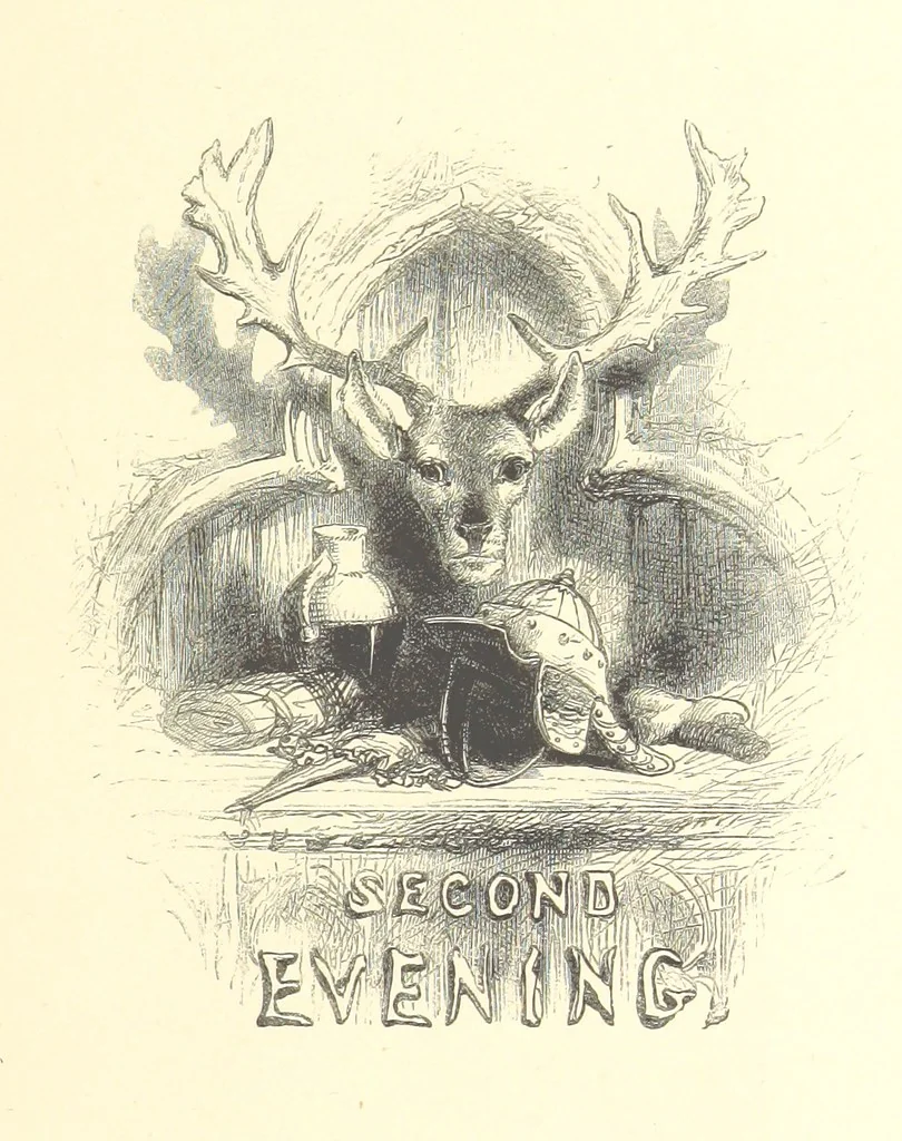 An illustration from Festival of Song: a series of Evenings with the Poets. Prepared by the author of “Salad for the Solitary” ... (F. Saunders). With ... pictures by Members of the National Academy of Design. Engraved by Bobbett and Hooper, 1866, leaf 75