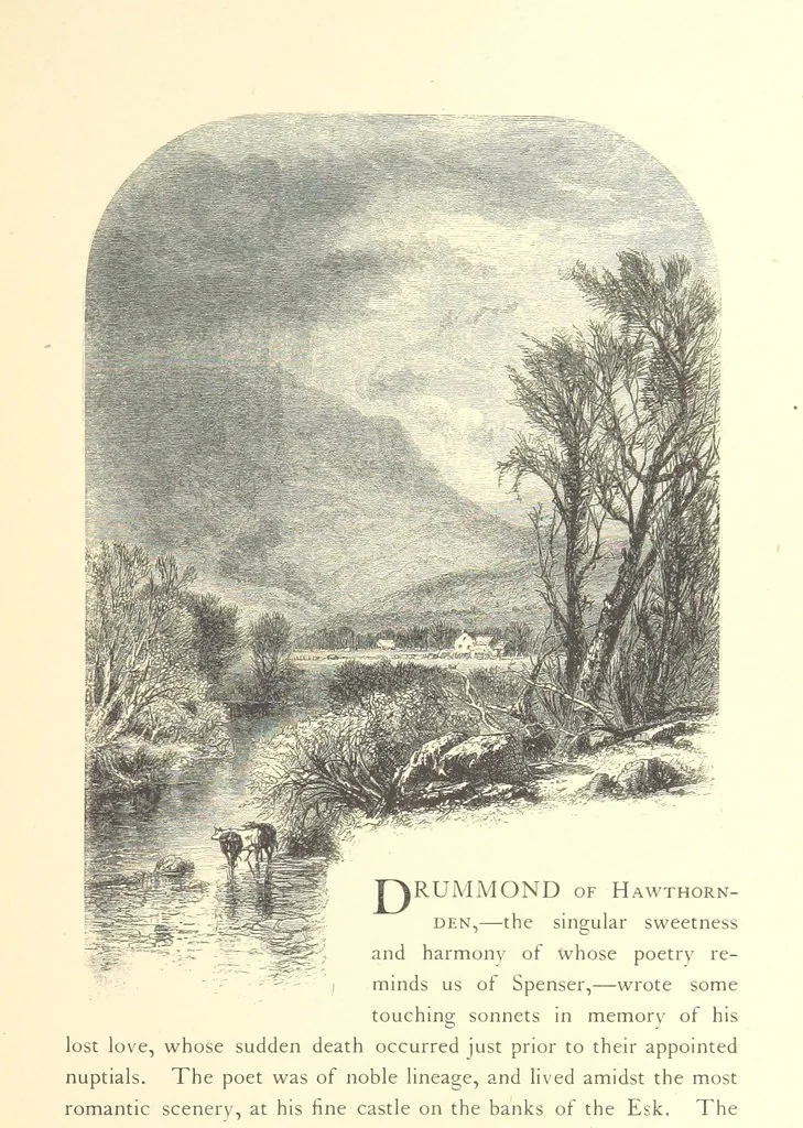 An illustration from Festival of Song: a series of Evenings with the Poets. Prepared by the author of “Salad for the Solitary” ... (F. Saunders). With ... pictures by Members of the National Academy of Design. Engraved by Bobbett and Hooper, 1866, leaf 77