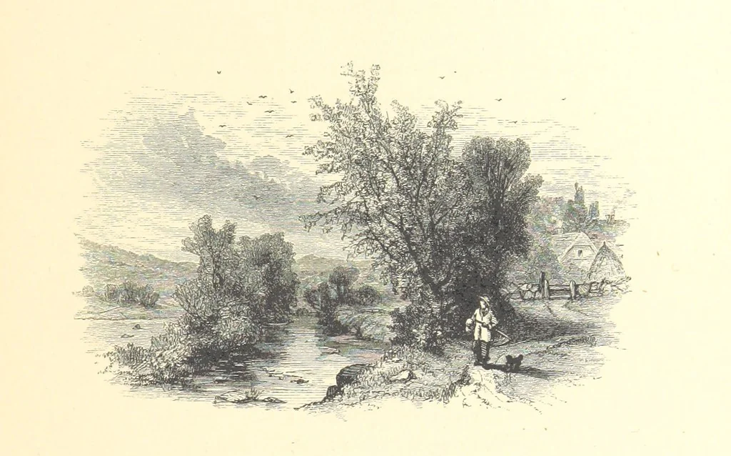 An illustration from Festival of Song: a series of Evenings with the Poets. Prepared by the author of “Salad for the Solitary” ... (F. Saunders). With ... pictures by Members of the National Academy of Design. Engraved by Bobbett and Hooper, 1866, leaf 95