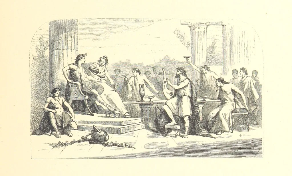An illustration from Festival of Song: a series of Evenings with the Poets. Prepared by the author of “Salad for the Solitary” ... (F. Saunders). With ... pictures by Members of the National Academy of Design. Engraved by Bobbett and Hooper, 1866, leaf 99