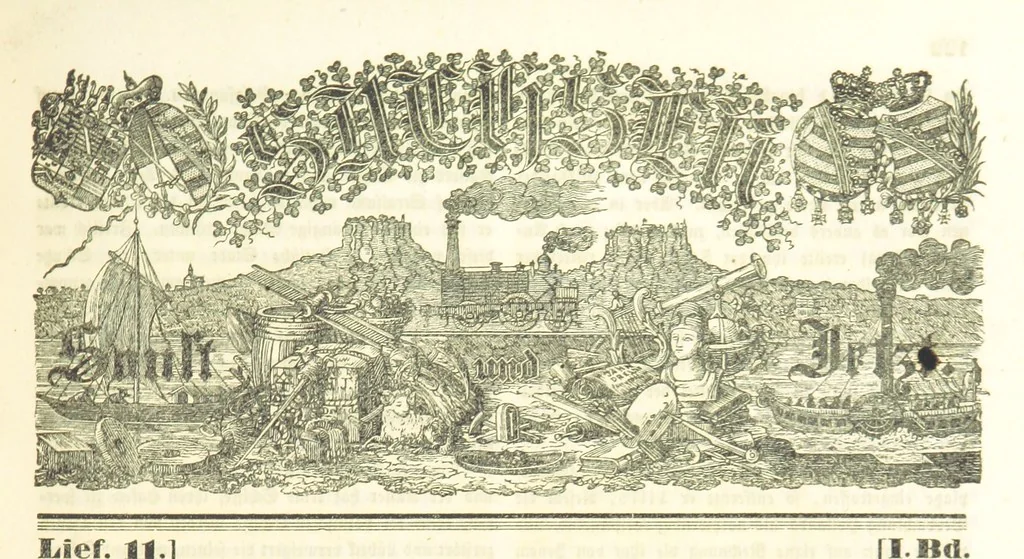 An illustration from Sachsen sonst und jetzt. Historisches Werk ... Mit Beiträgen von W. Schäfer, C. A. L. Friedrich, F. Lubojatzky u. m. A. Nebst 54 lithographirten Beilagen, 1847, leaf 189